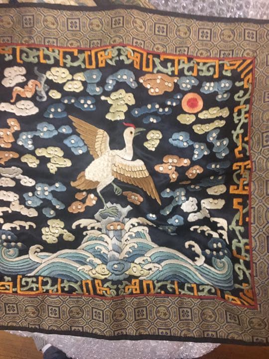 刺綉 中国美術 清時代 官服补子