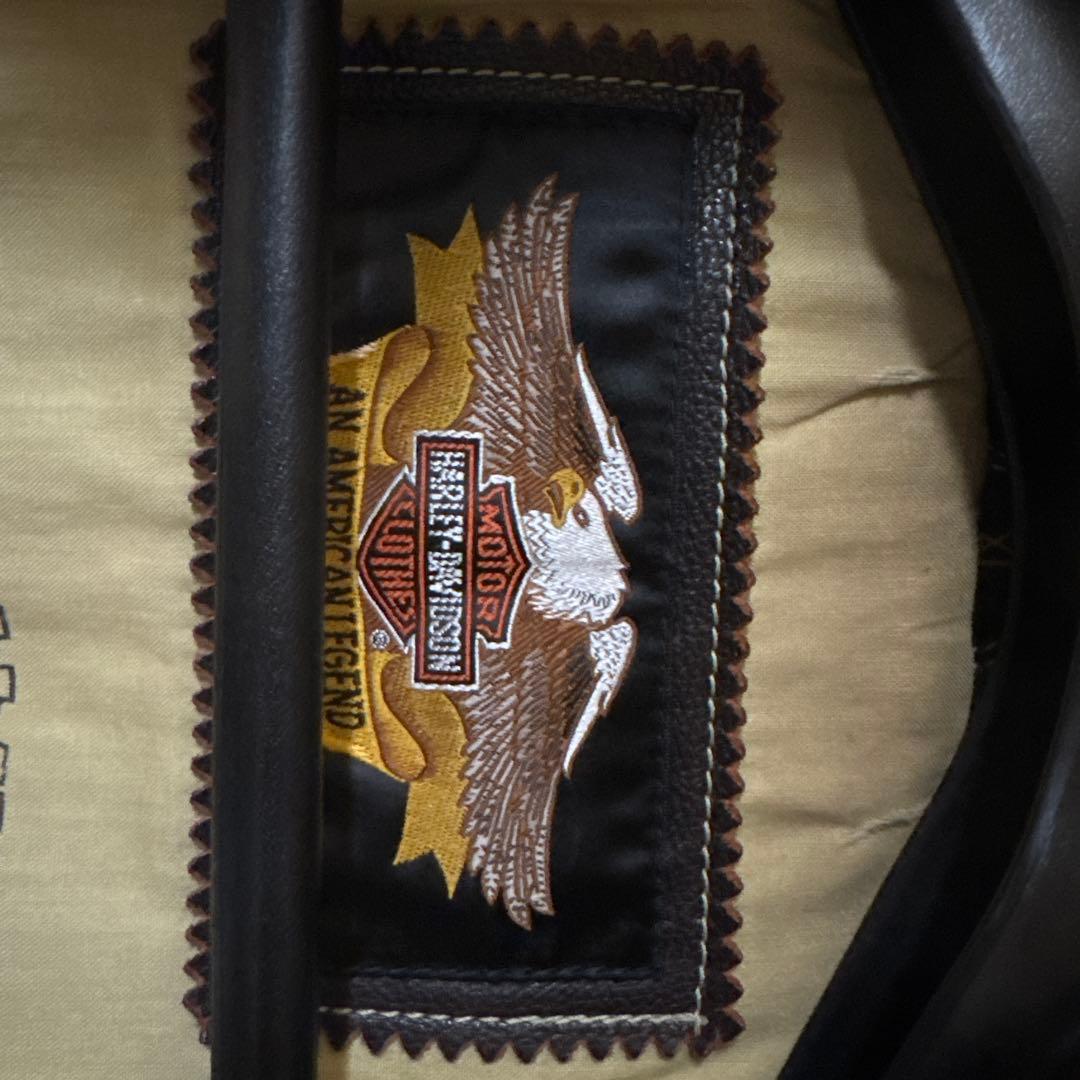 Harley-Davidson ブラウンレザーライダースジャケット