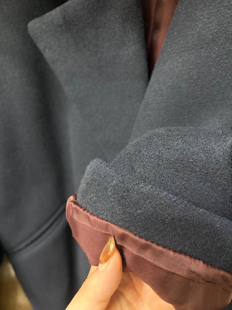 イエナ ネイビー MANTECOオーバーチェスターコート