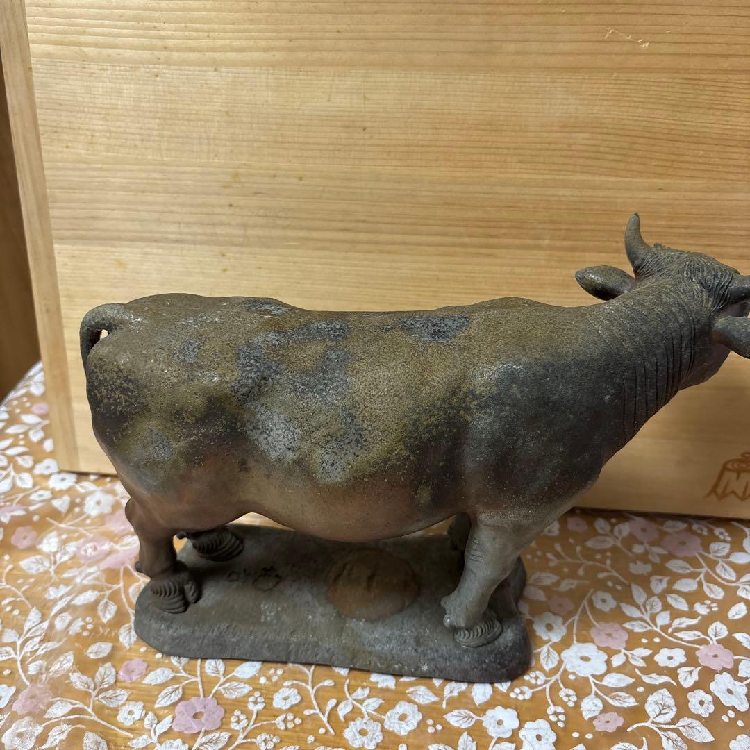 備前焼　小西陶古 干支 牛 置物