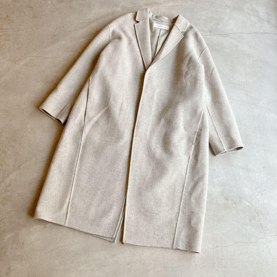 GALERIE VIE ライトメルトンチェスターコート ライトグレー