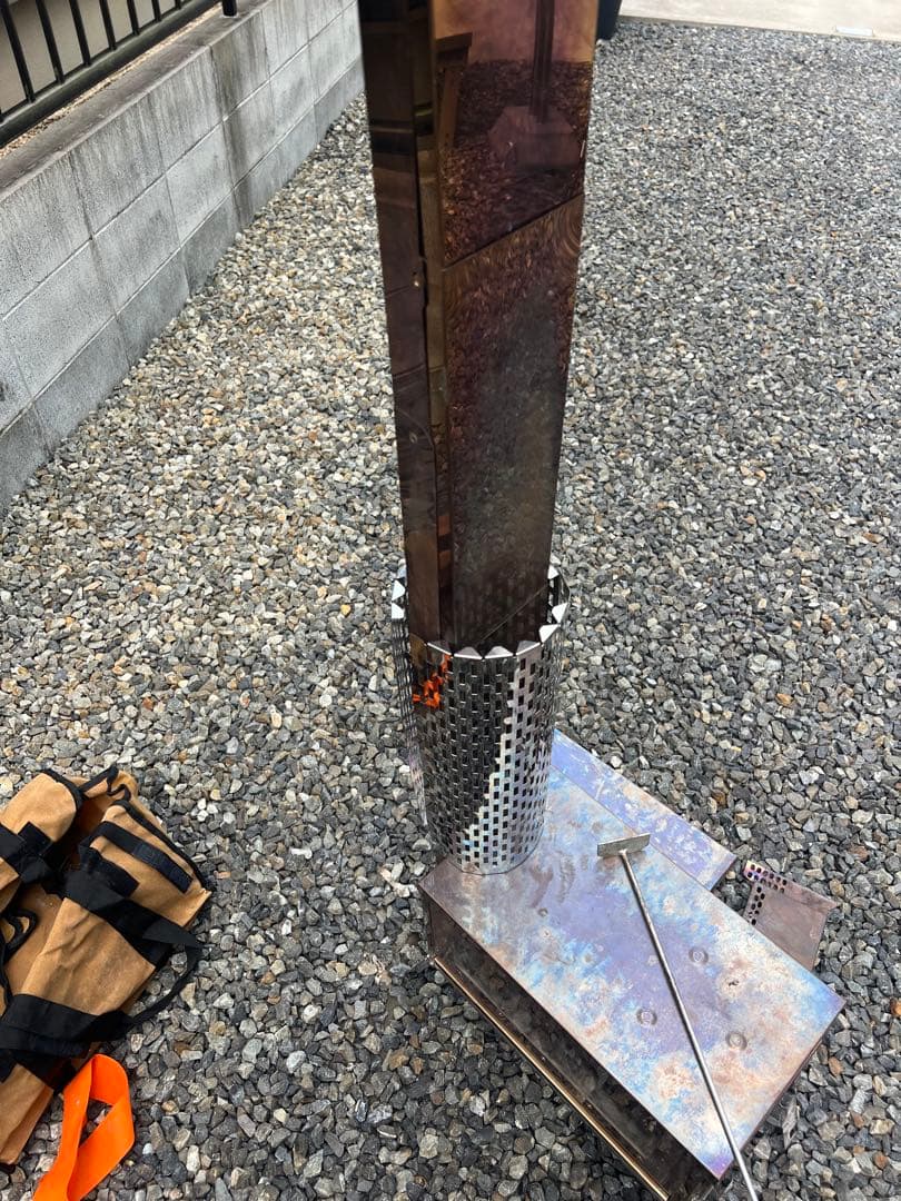 笑'ｓフォールディング薪ストーブ　焚き火の箱G-neo オプション多数