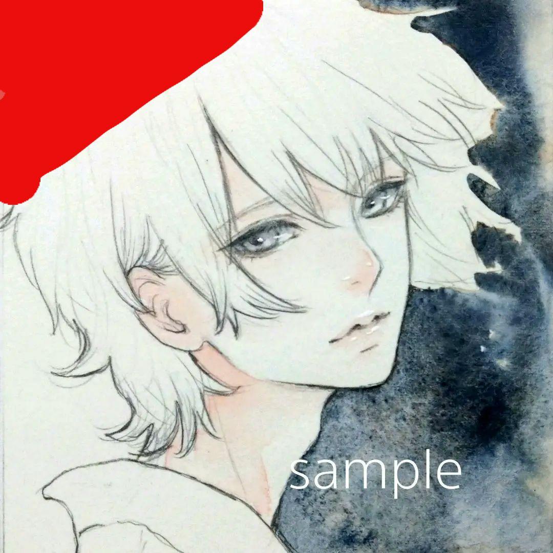 専用　手描きイラスト　オリジナル　和装男子　ドローイング