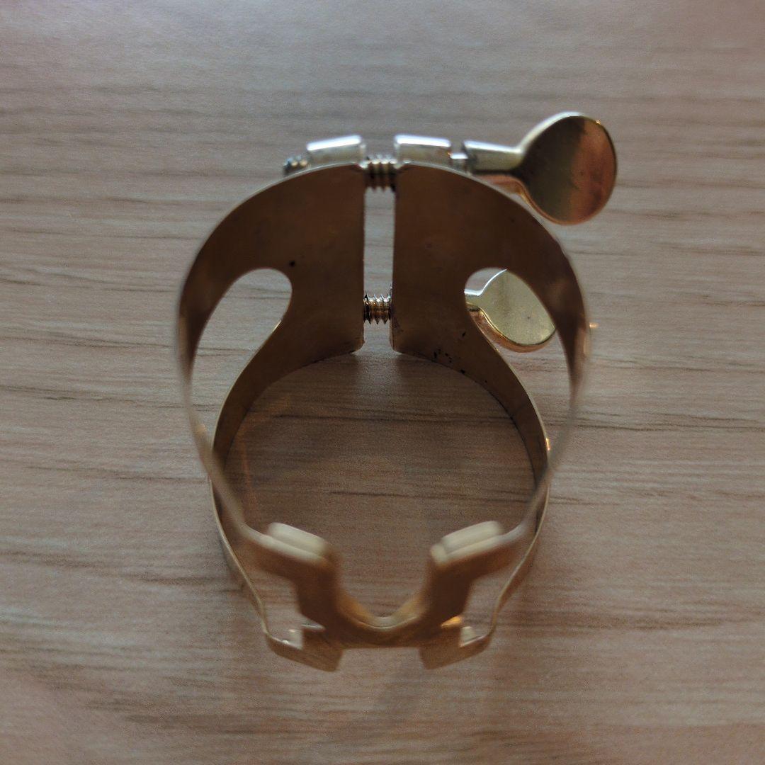 ハリソン バリトンサックス リガチャー ピンクゴールド ケース付き