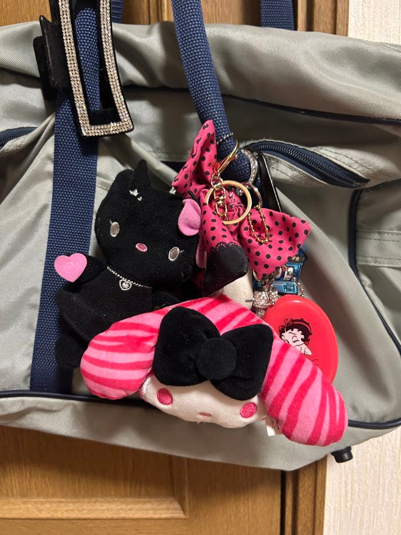 ワッぺ 旧ワッぺ スクバ グレー 中古品 キーホルダー付き♡