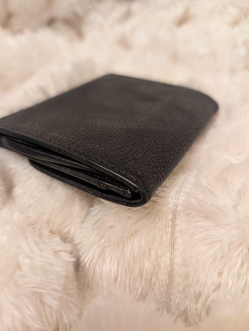 CHANEL ブラック レザー 財布 ケース