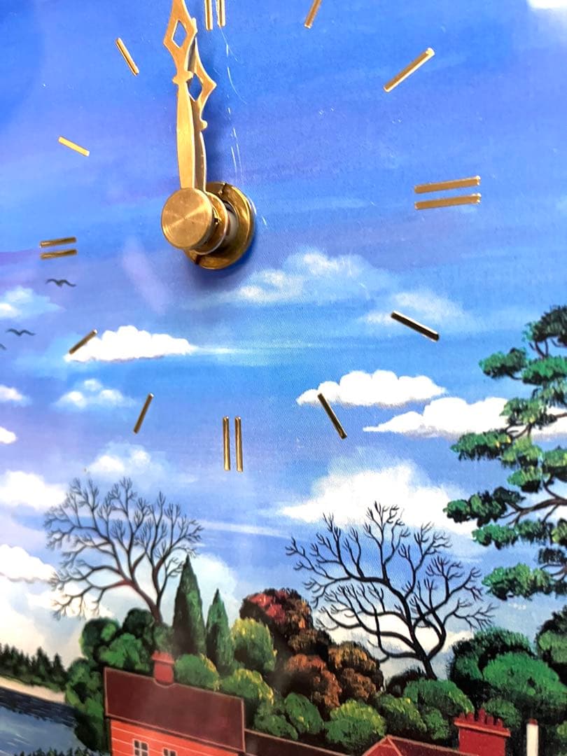 B. KASHIWA リトグラフ 風景画 フレーム付き「南仏のリゾート」