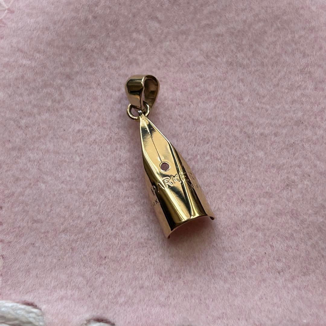 【14K】Parker（USA）万年筆ペン先　ペンダントトップのみの販売です