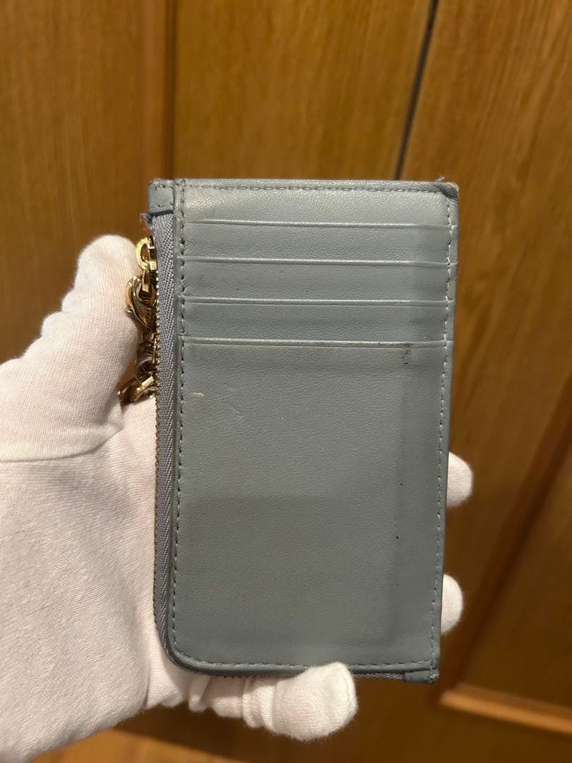 ライトブルー キルティング ケース ディオール　Dior レディ