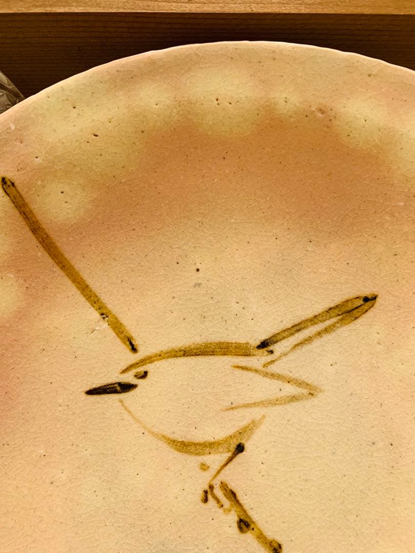 桐箱入り　鶯皿　名入り　アンティーク　ヴィンテージ　美品