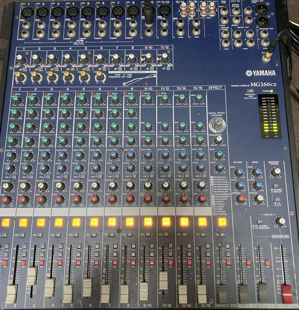 YAMAHA MG166CX 16CHアナログミキサー 基本動作確認済 AC付