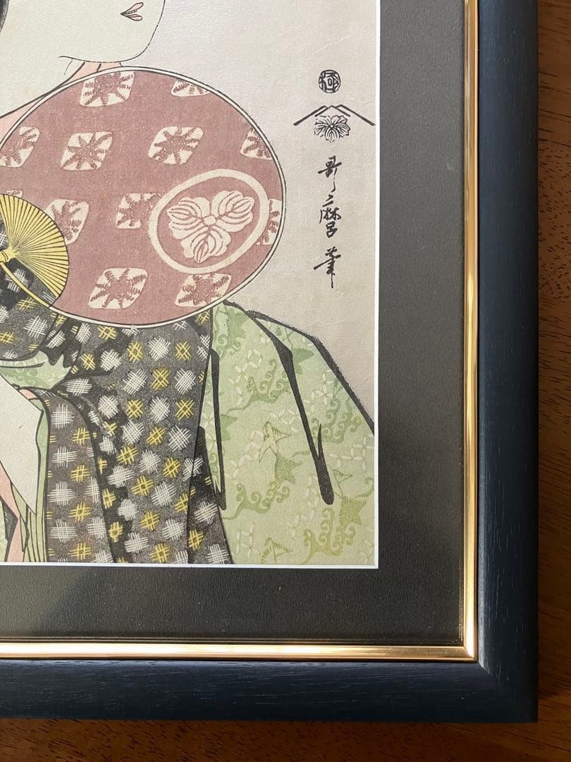 喜多川歌麿　浮世絵版画　寛政の三美人「高島屋おひさ」限定版No168／500