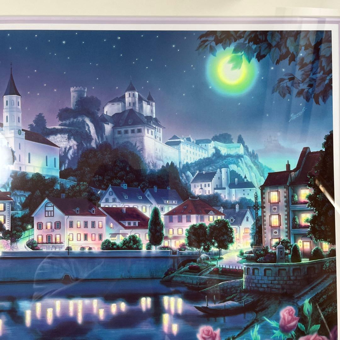 塚本 馨三　「ムーンライトシャトー」　絵画　ジクレー