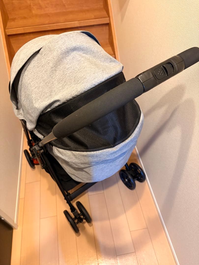 ペットカート miliclan lite ライトグレー　2匹用