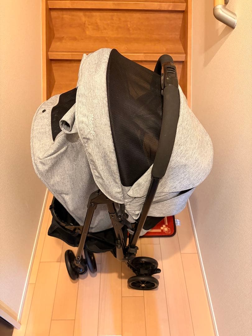 ペットカート miliclan lite ライトグレー　2匹用