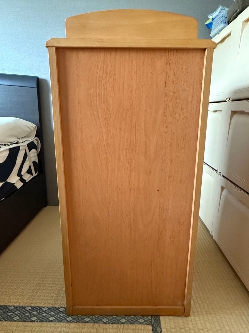 【お引き取りのみでお願いします】ナチュラル木製6段チェスト