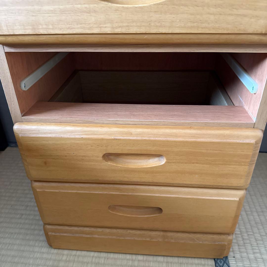 【お引き取りのみでお願いします】ナチュラル木製6段チェスト