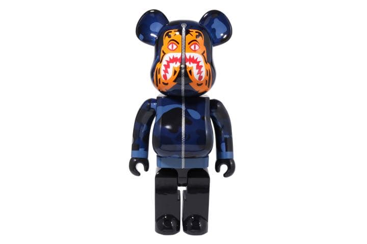 BE@RBRICK BAPE(R) CAMO TIGER 1000％　ブルー