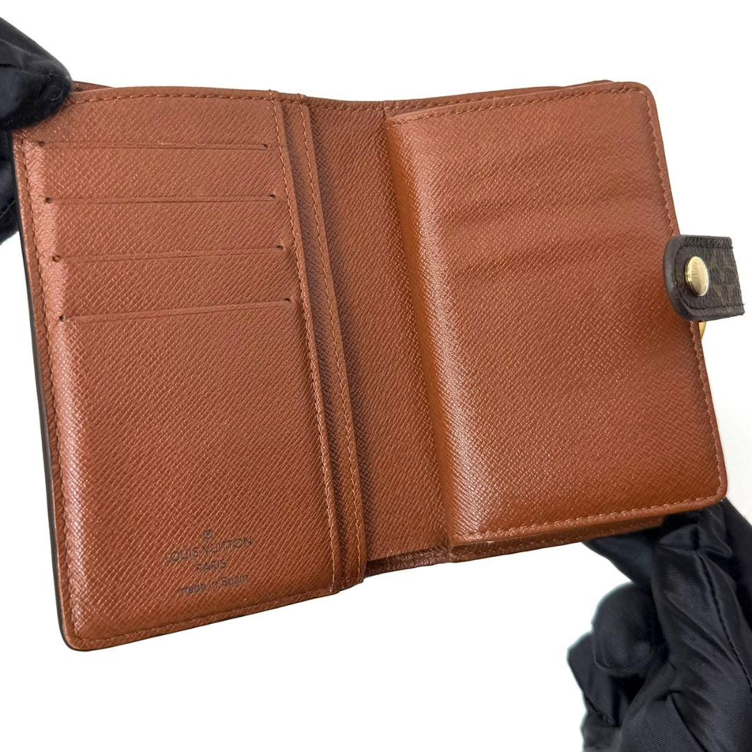 美品 ルイヴィトン モノグラム ポルトモネ ビエ ヴィエノワ がま口 茶 財布