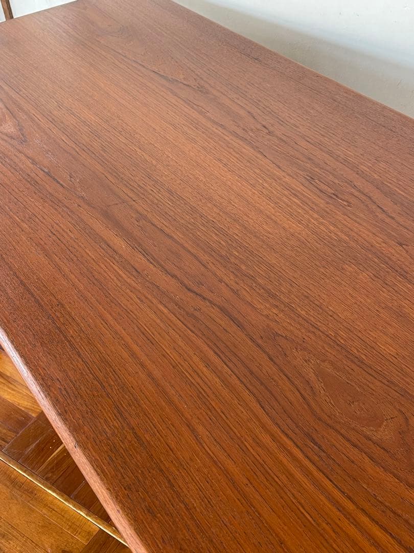 北欧 デンマーク ヴィンテージ チーク オイルフィニッシュ 両袖 デスク