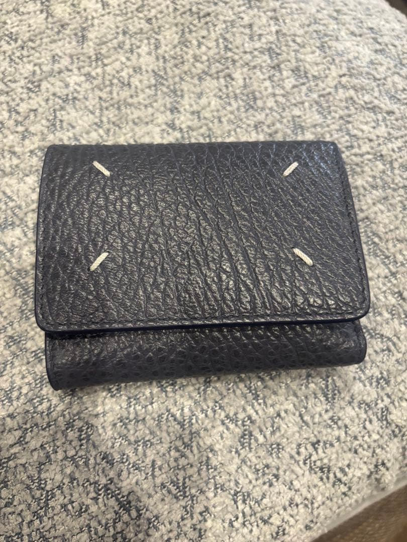 マルジェラ　財布　ネイビー