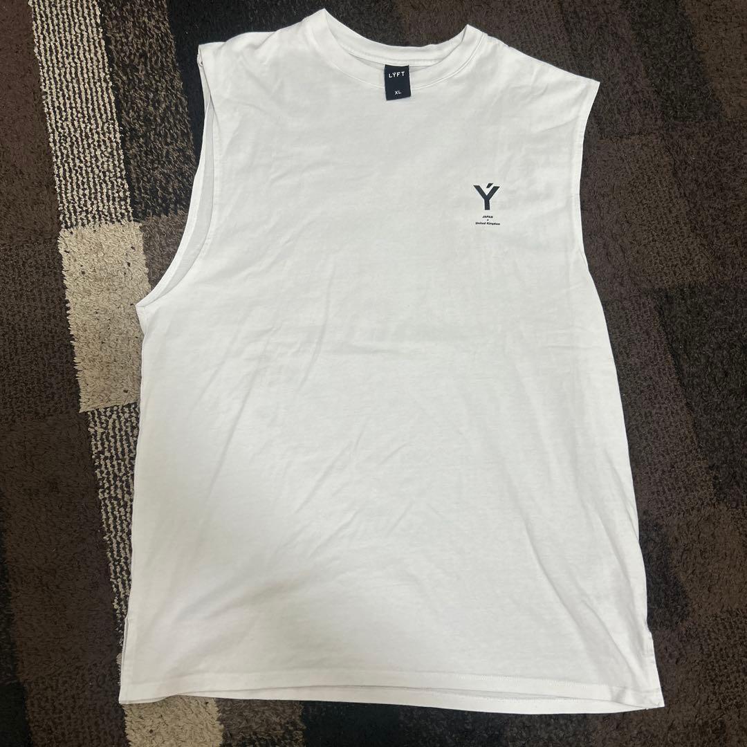 lyft ホワイト ノースリーブタンクトップ