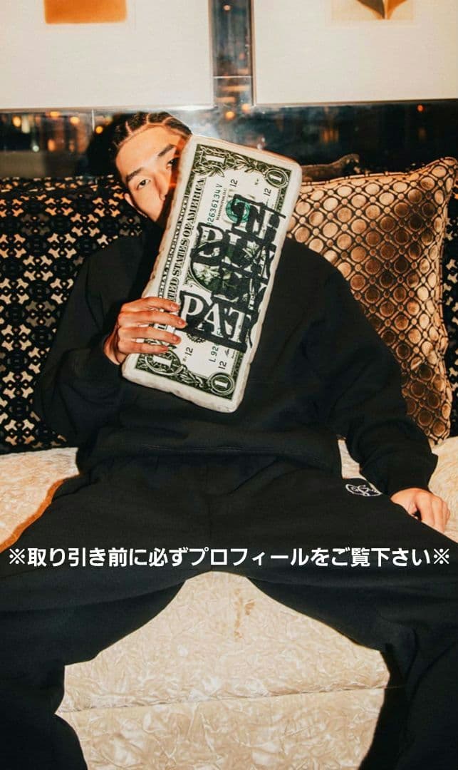 black eye patch ドル　$　クッション