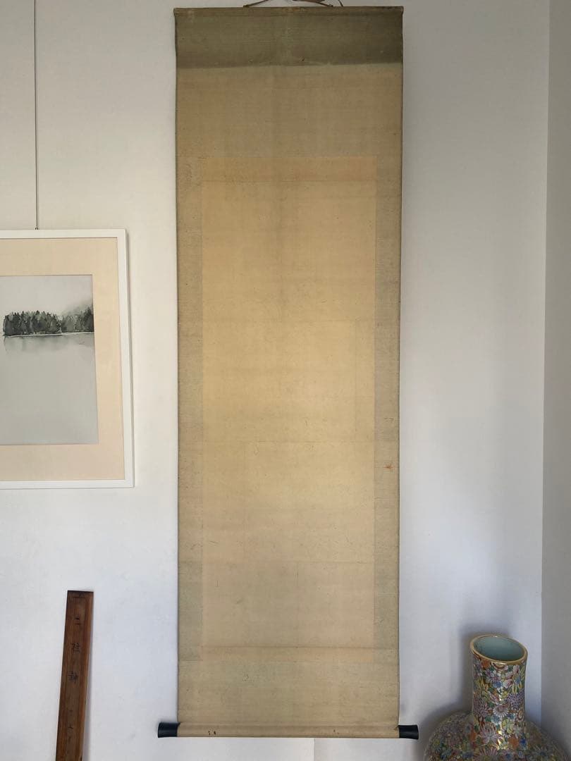 初期頃　菊池芳文　二柱神　滋野芳園師事の頃　日本画 掛け軸 人物画　京都画壇