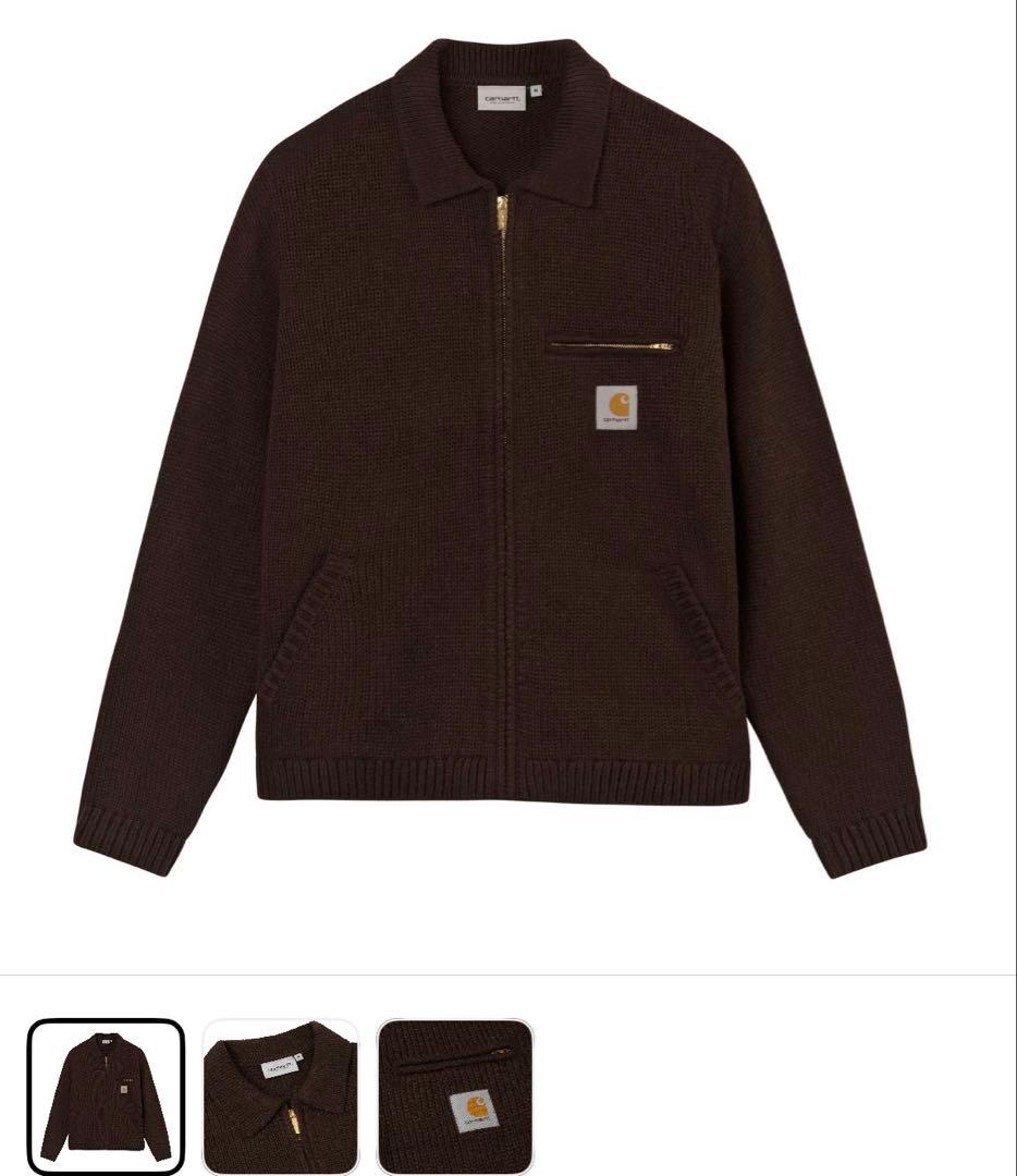 Carhartt ブラウン デトロイトニットジャケット