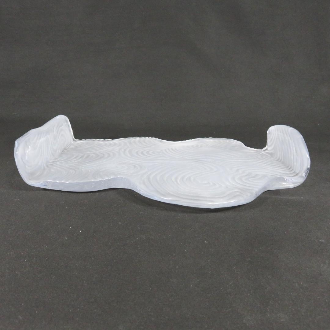 ガラス 皿 飾台 作家物 坂田甚内 2枚 益子