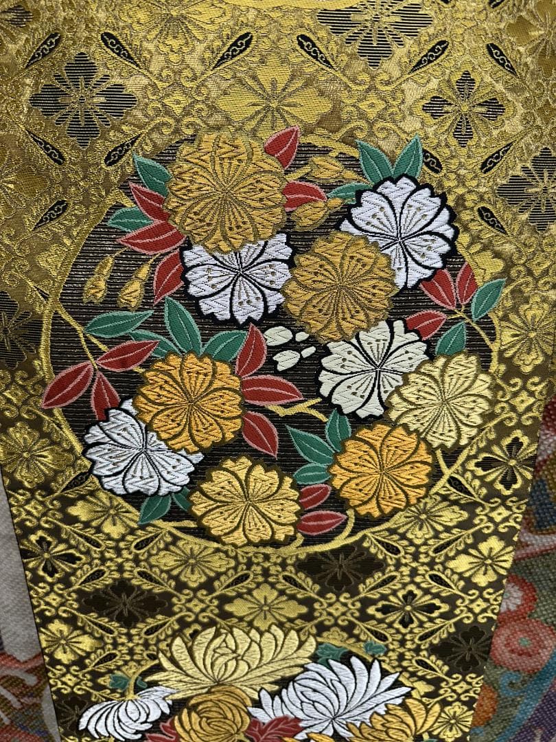 藤娘きぬたや 総絞り 白地 波鶴橘 小紋バック振袖 長襦袢2点セット