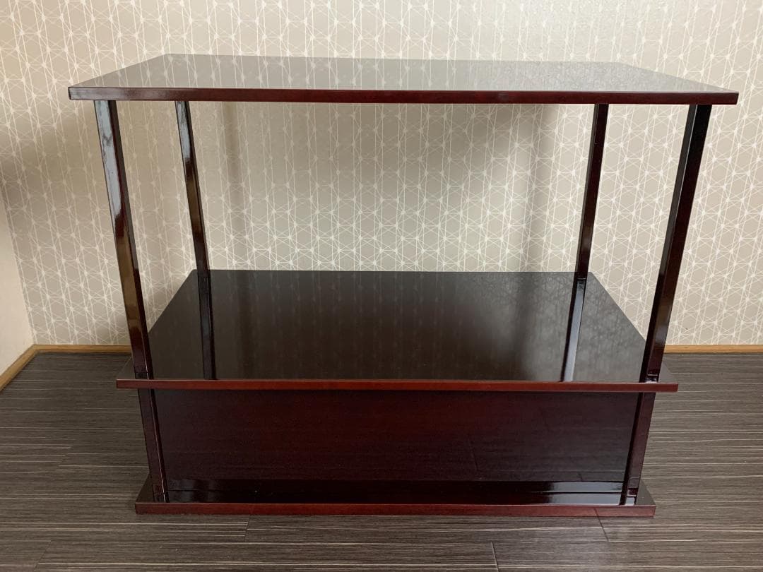 溜塗 紹鴎棚 組立式 茶道具 紙箱入 774