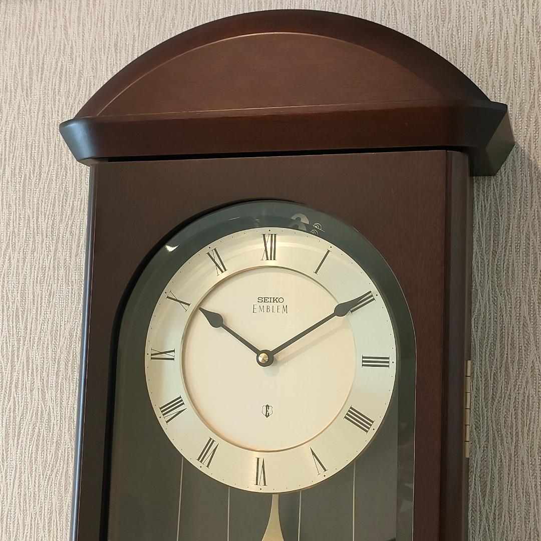 SEIKO　エンブレム　振り子時計　掛時計　柱時計