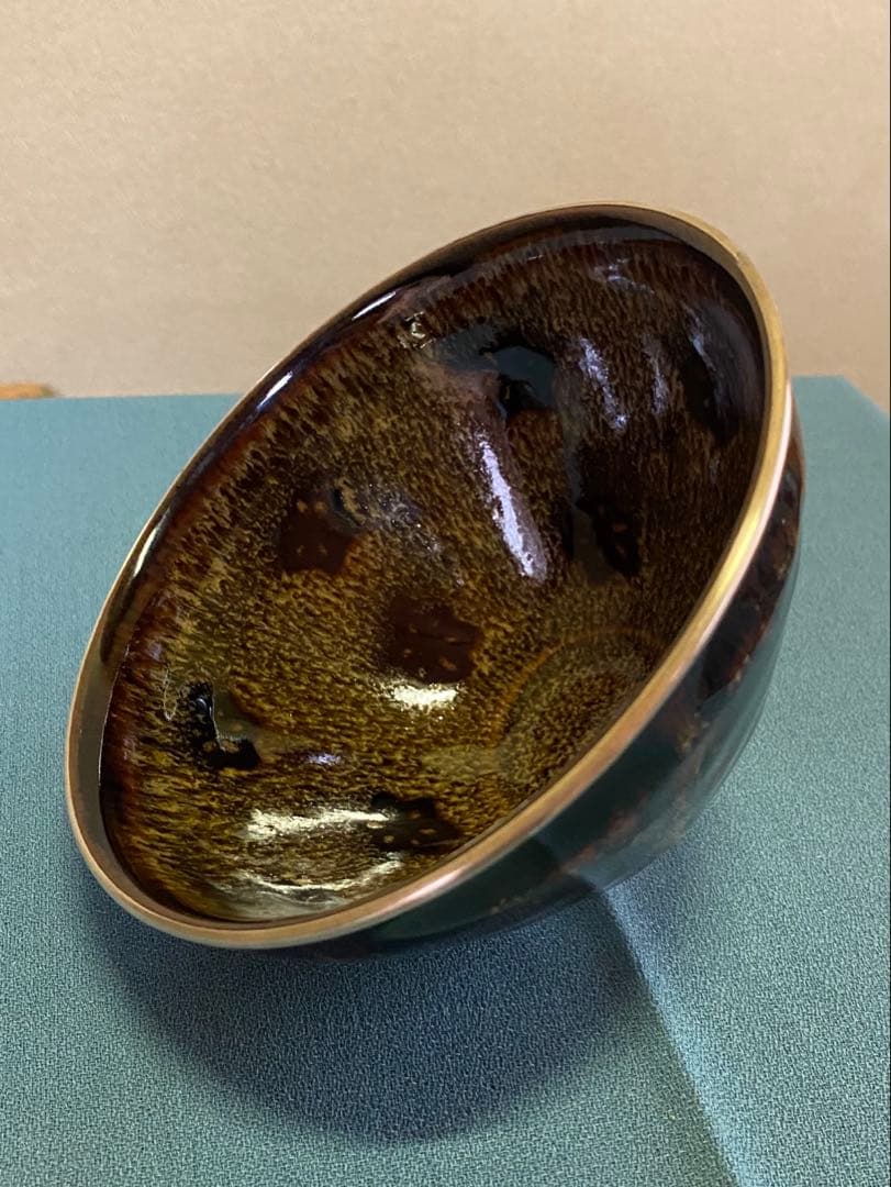 茶道具/茶碗 桶谷定一『玳皮梅花』京都 洛東 清水焼