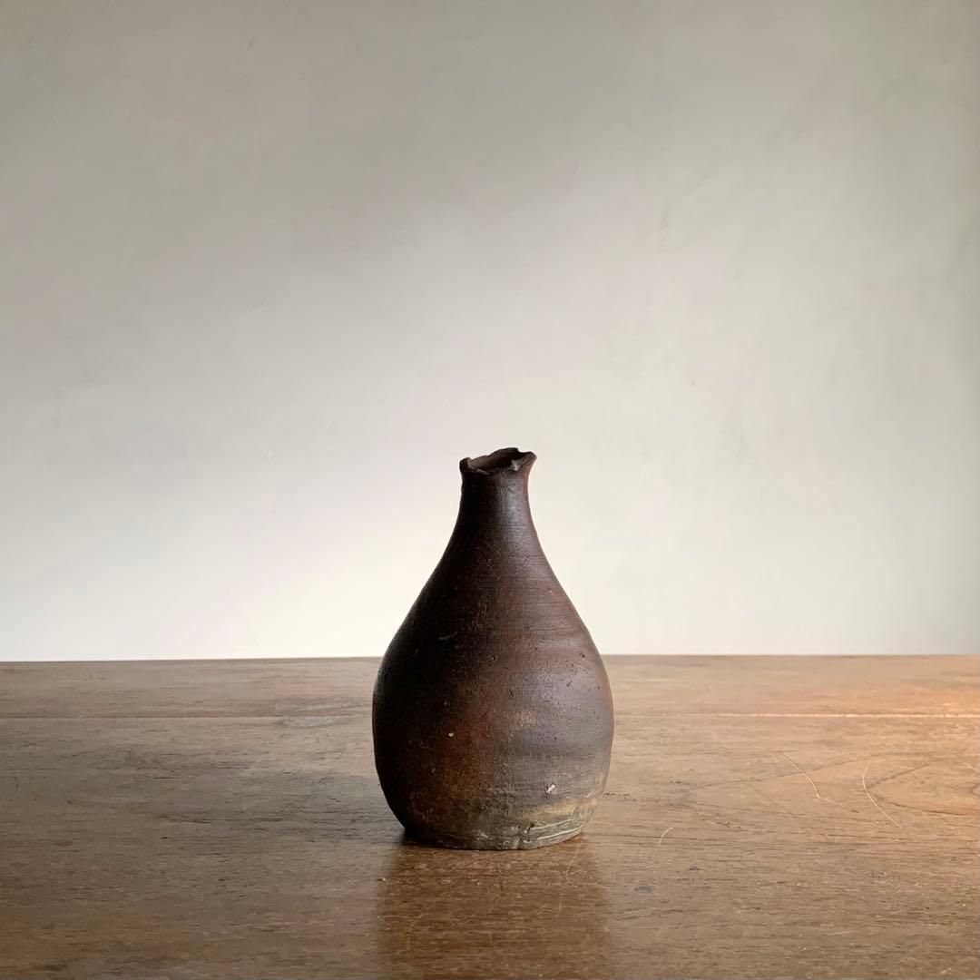 喜名 知花焼 焼締褐釉瓶 徳利 酒器 古美術 琉球美術 古道具 アンティーク