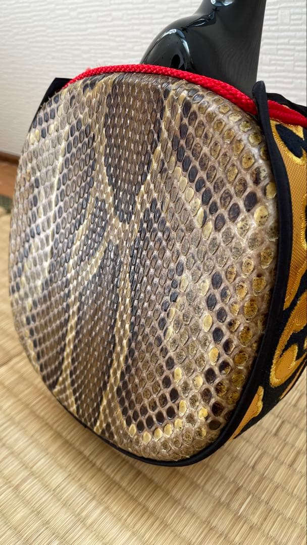 3/18まで特価❗️沖縄三線　ソフトケース付　初心者　三味線　黒塗