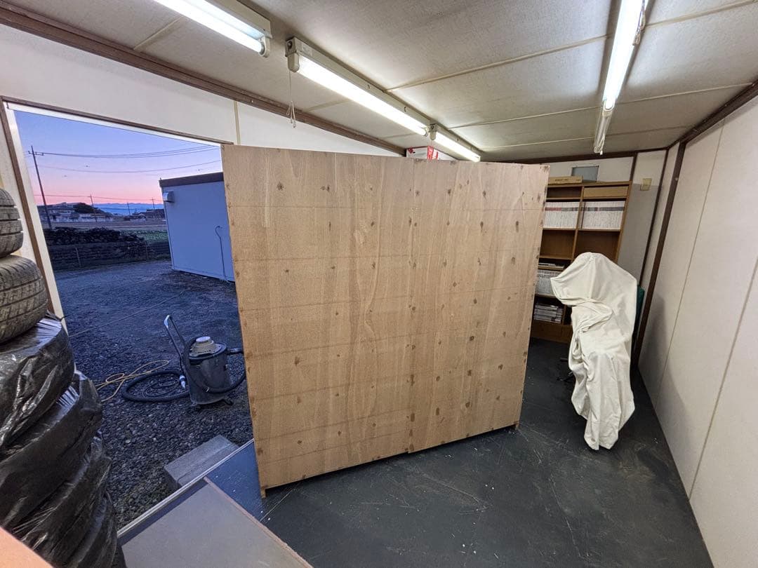 大型木製棚 引き出し8個付き