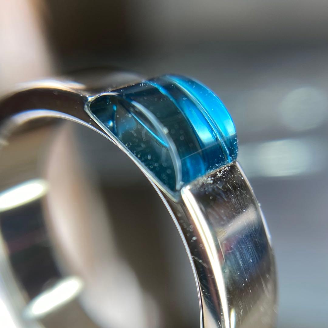 グッチ GUCCI ブルートパーズ リング K18WG 約8.0g