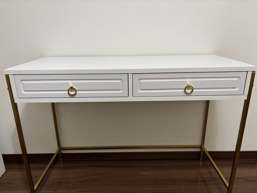 送料込み★幅98 コンソールデスク ゴールド脚 LOWYA