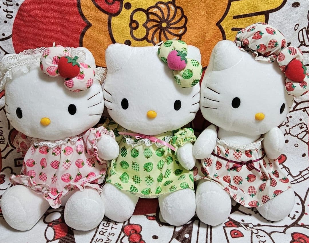 ハローキティ 苺 イチゴ ぬいぐるみ 3点 eikoh