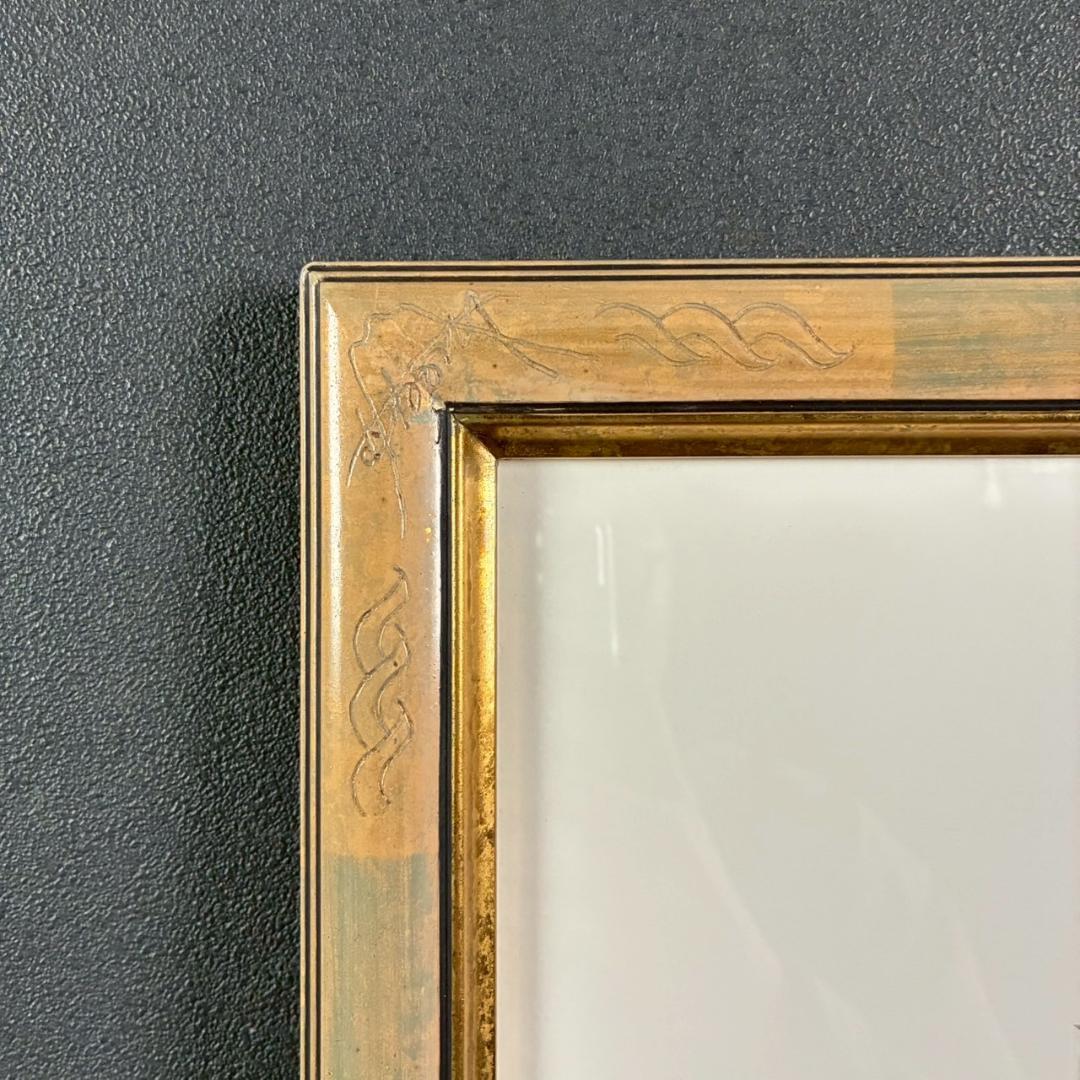 美品 牧野宗則「天啓」木版画 1999年制作 直筆サイン入り オリジナル額装