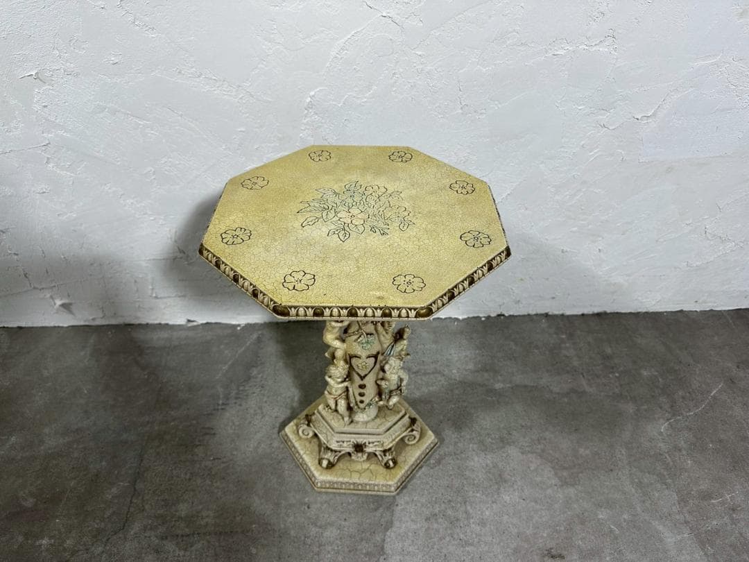 『イタリア製』サイドテーブル ナイトテーブル テーブル 花台 飾台RWcen25