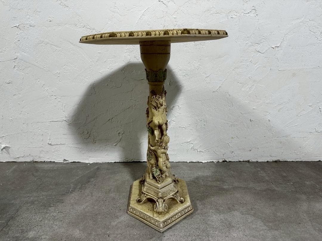 『イタリア製』サイドテーブル ナイトテーブル テーブル 花台 飾台RWcen25