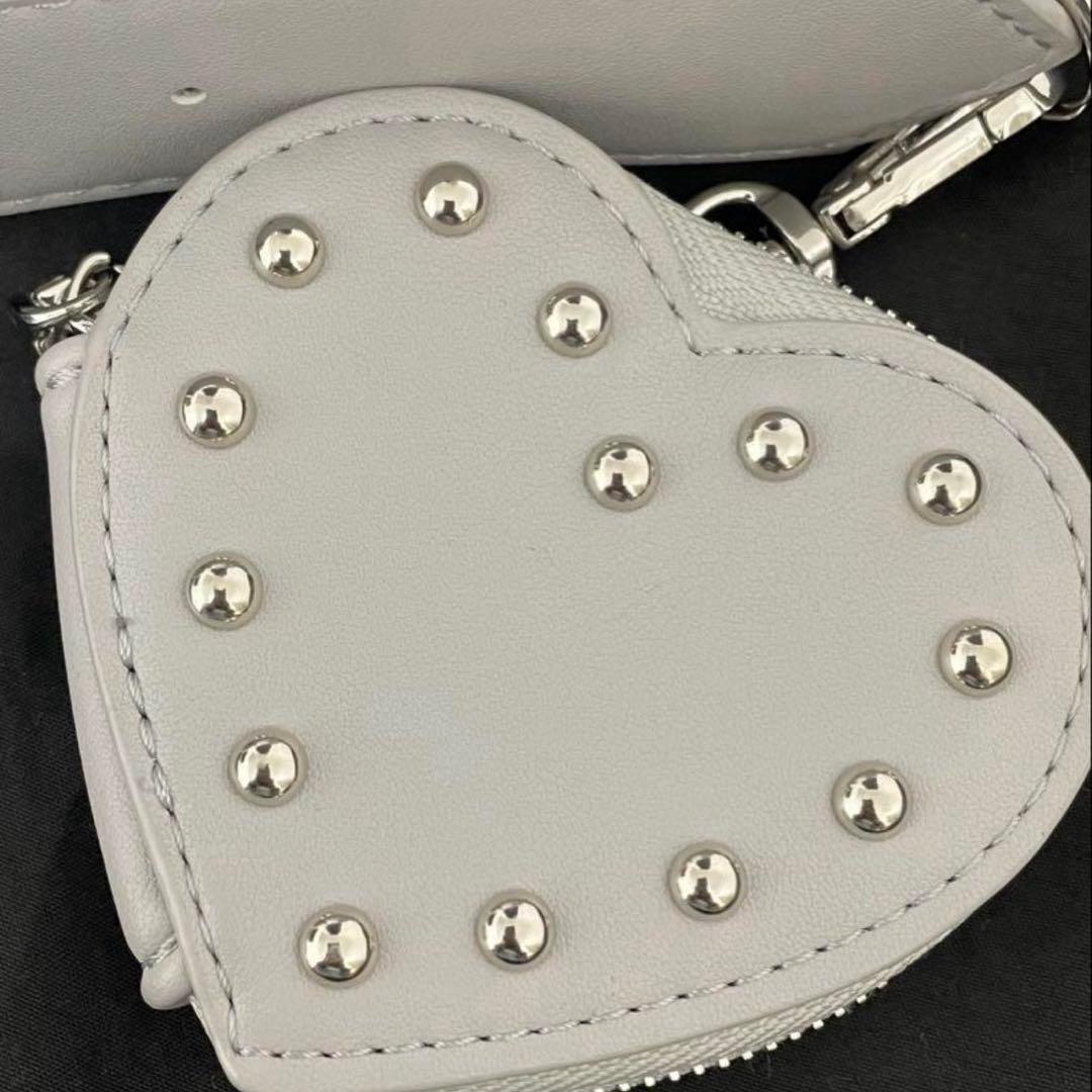 pium ハートポーチ付きキルティングボストンバッグ