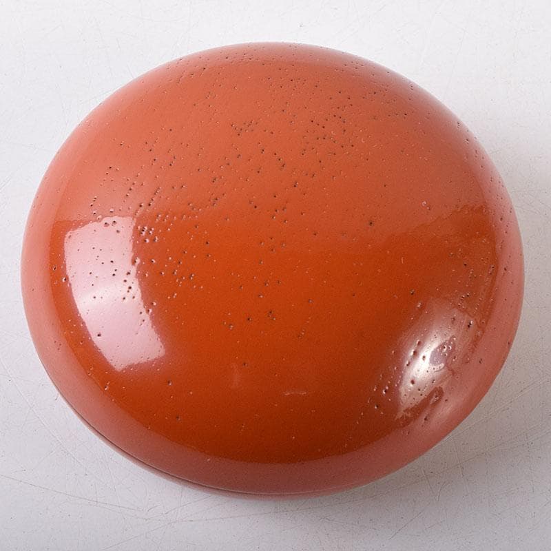 茶道具　田中重希作　朱塗　香合　共布共箱　V　8183