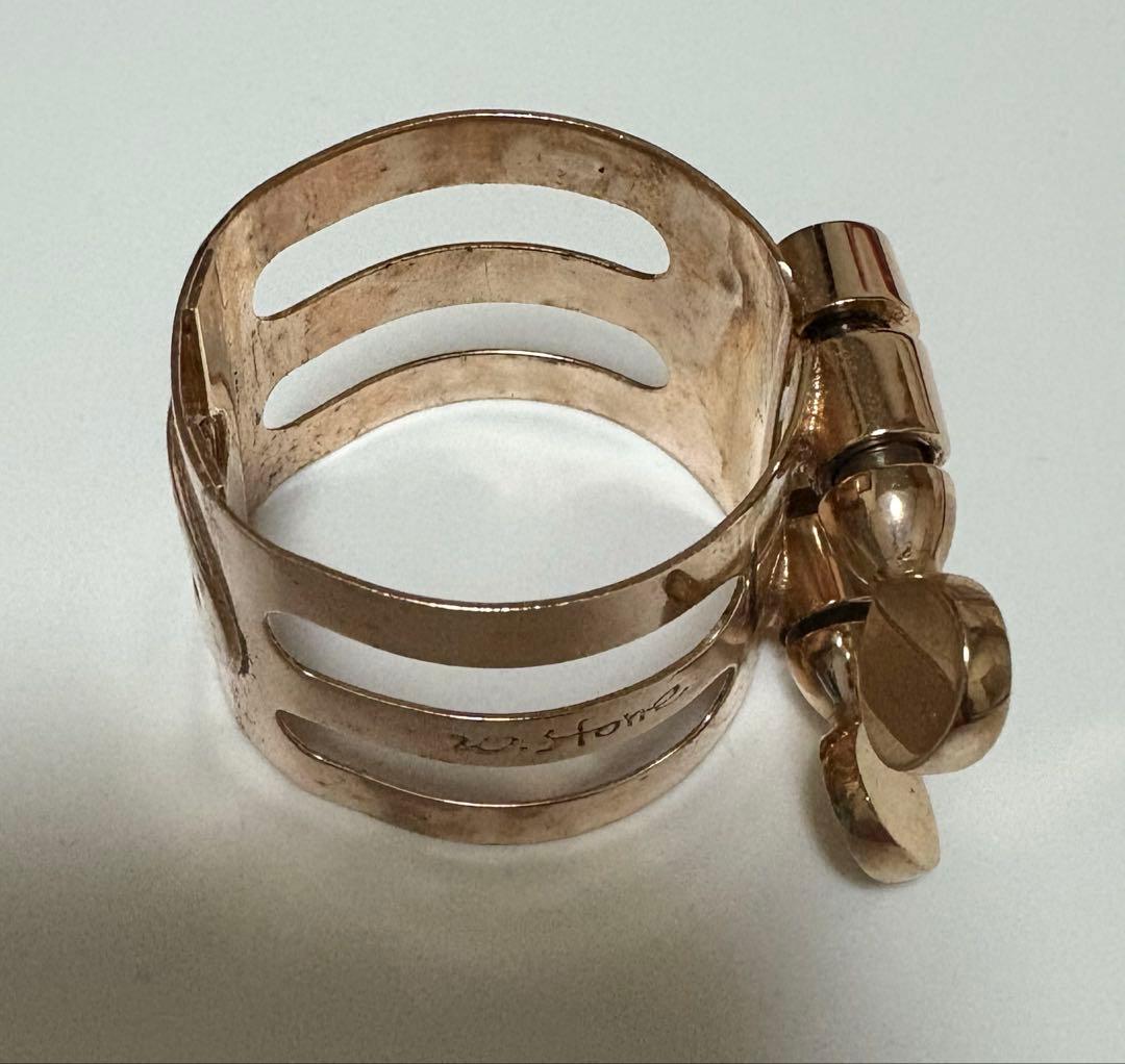 アルトサックス　リガチャー　ウッドストーン　ピンクゴールド　セルマー