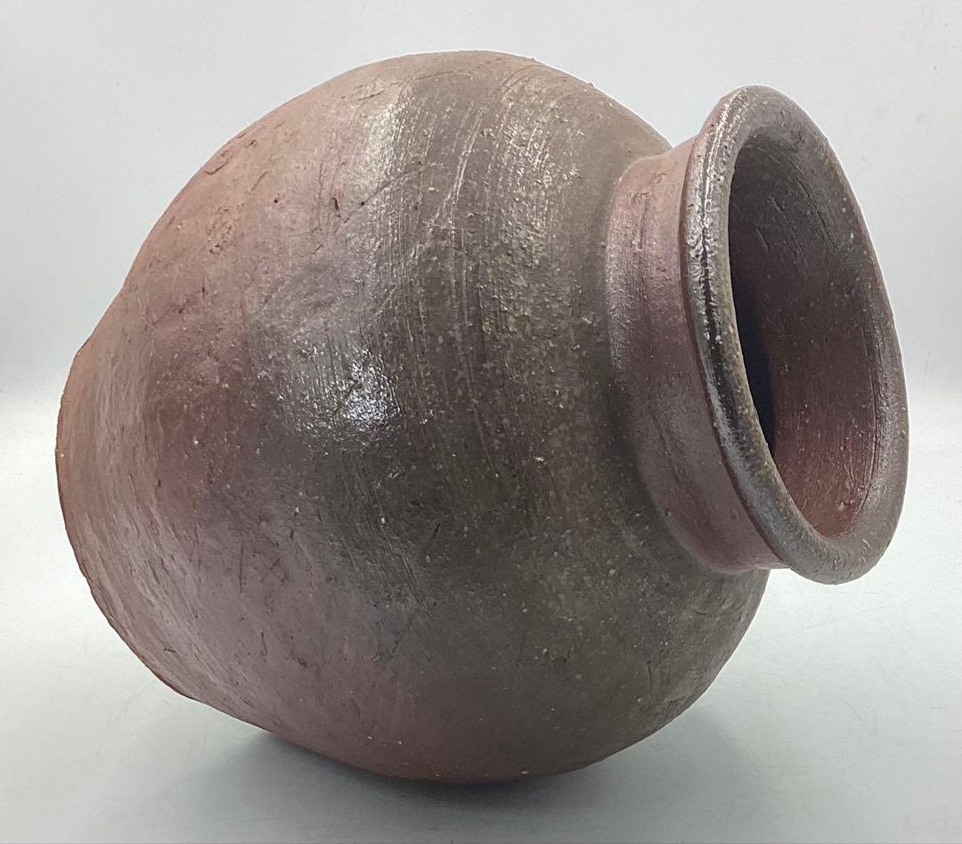 kk KK❣️ ★ 時代　アンティック　備前焼紐造り蹲壷　桐箱　★