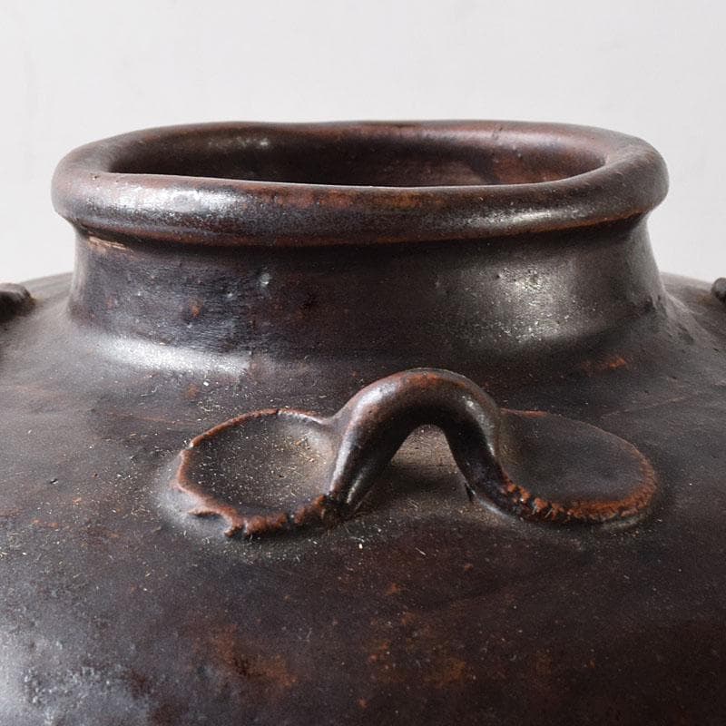 志戸呂焼　瀬戸焼　祖母懐　四耳壷　茶壷　C　R8354H