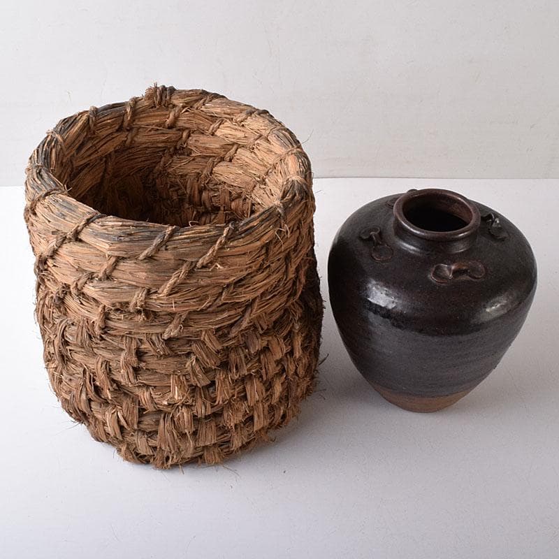 志戸呂焼　瀬戸焼　祖母懐　四耳壷　茶壷　C　R8354H