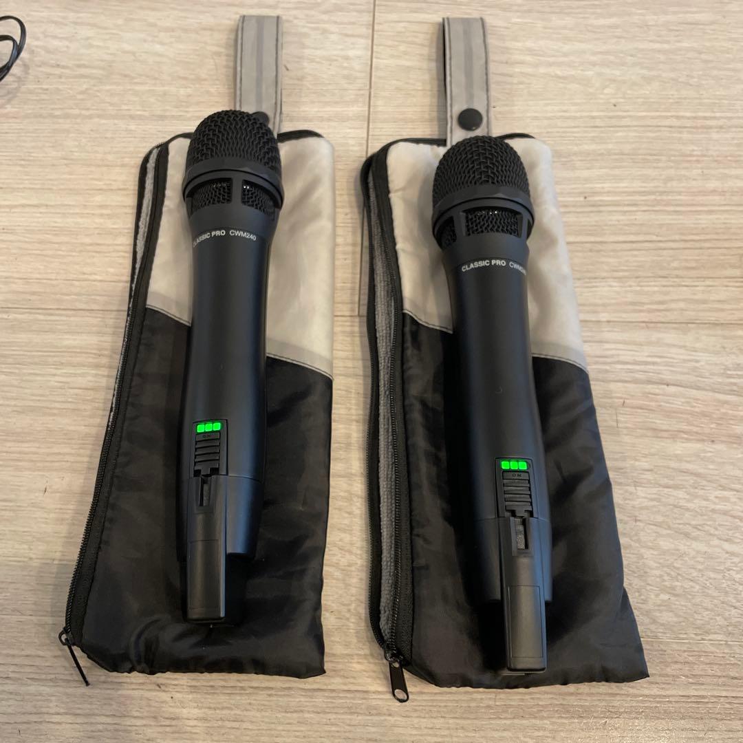 ワイヤレスマイク セット 2.4ghz帯 ハンドマイク2本 ラベリアマイク2本